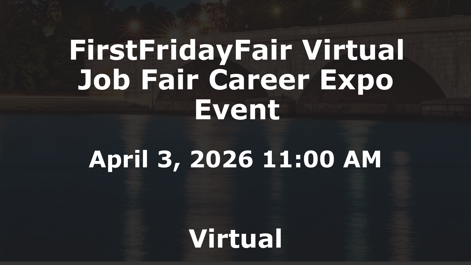 FirstFridayFair Virtual Job Fair Career Expo Event event image